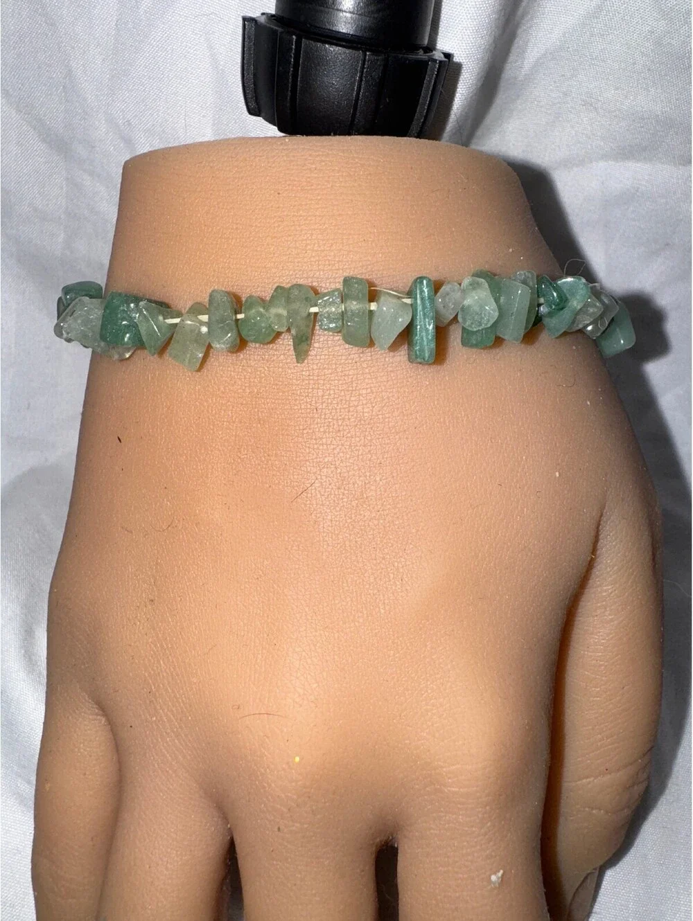 BRACELET Green Aventurine Chip Bead Stretch Bracelet